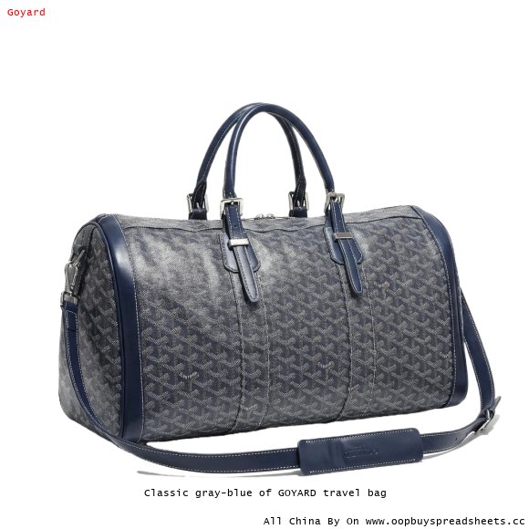 Classic gray-blue of GOYARD travel bag