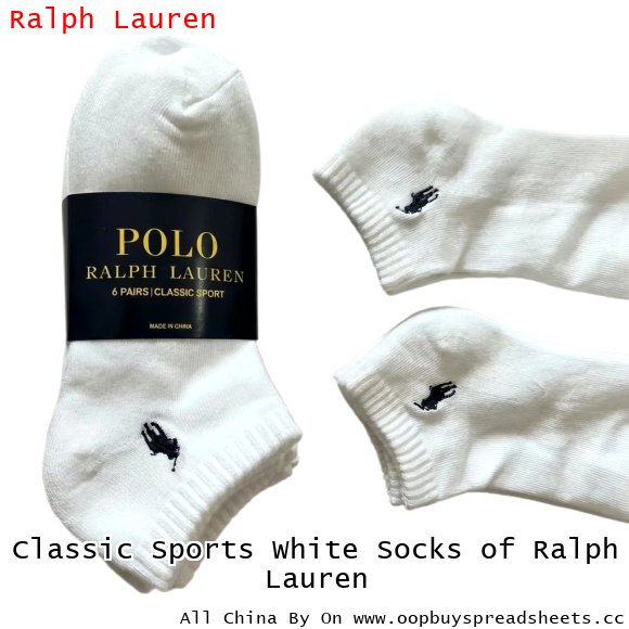 Classic Sports White Socks of Ralph Lauren