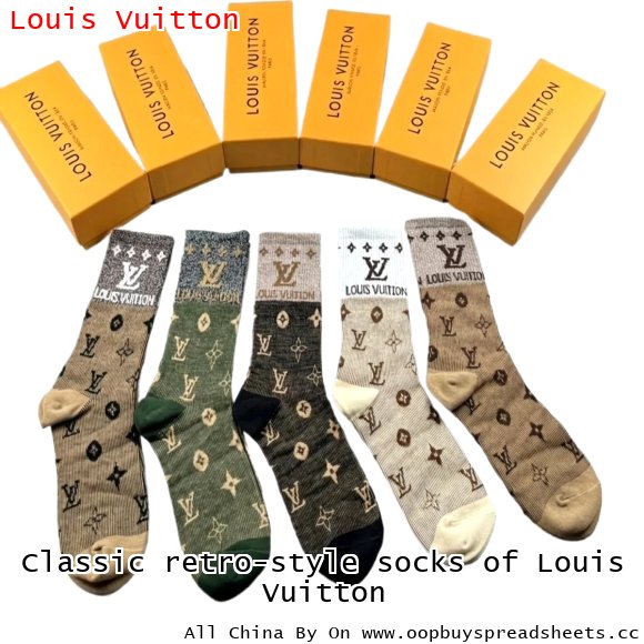 Classic retro-style socks of Louis Vuitton
