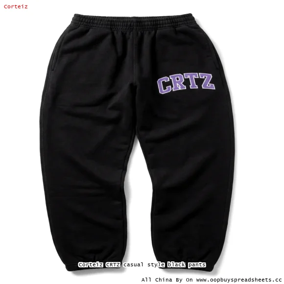 Corteiz CRTZ casual style black pants