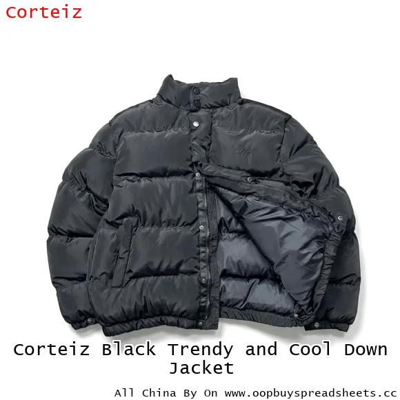 Corteiz Black Trendy and Cool Down Jacket
