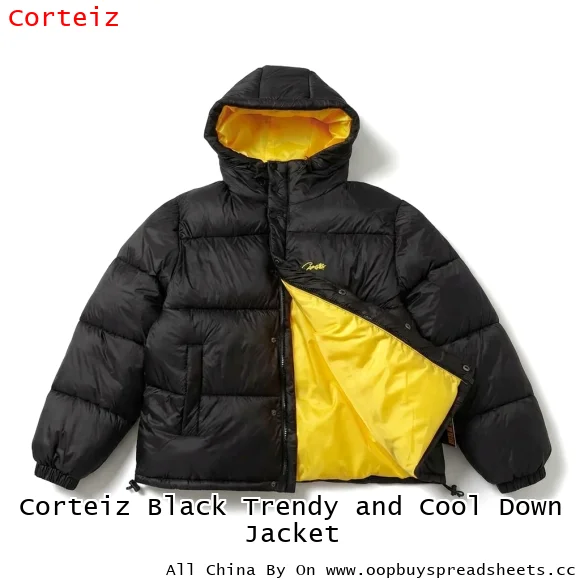 Corteiz Black Trendy and Cool Down Jacket