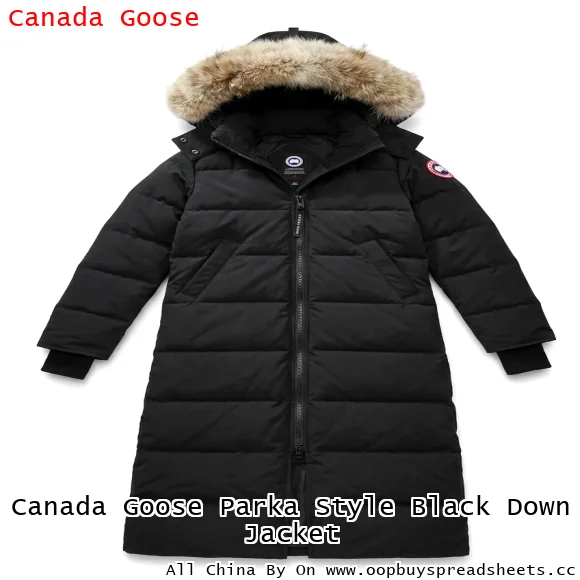 Canada Goose Parka Style Black Down Jacket