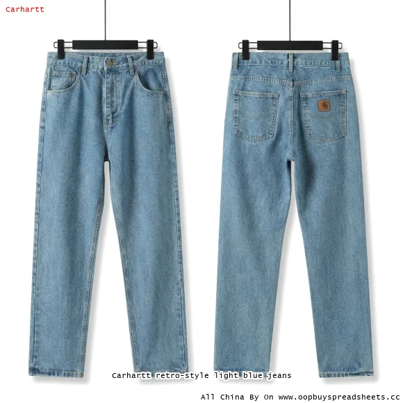 Carhartt retro-style light blue jeans