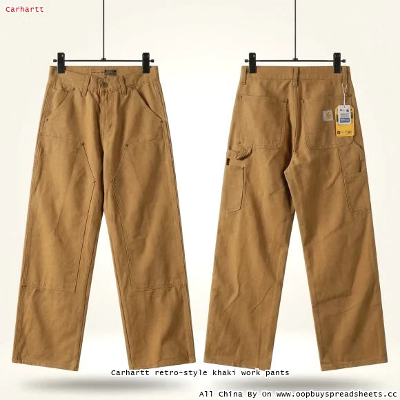 Carhartt retro-style khaki work pants