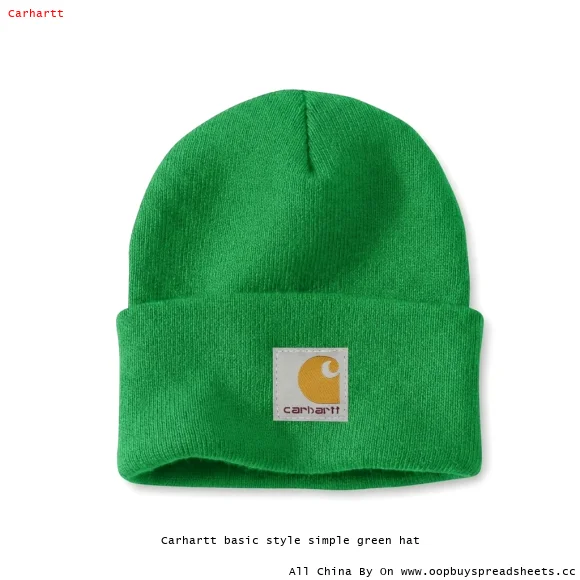 Carhartt basic style simple green hat