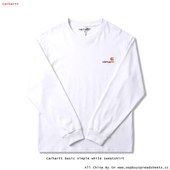 Carhartt basic simple white sweatshirt