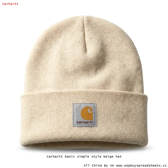 Carhartt basic simple style beige hat