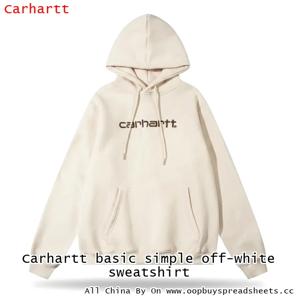 Carhartt basic simple off-white sweatshirt