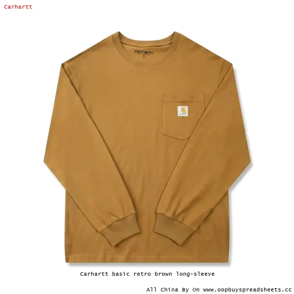 Carhartt basic retro brown long-sleeve