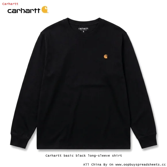 Carhartt basic black long-sleeve shirt
