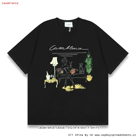 Casablanca casual style black T-shirt