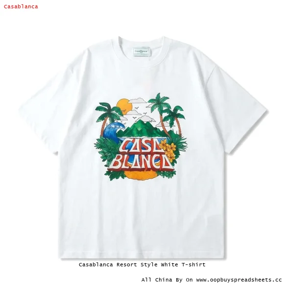Casablanca Resort Style White T-shirt