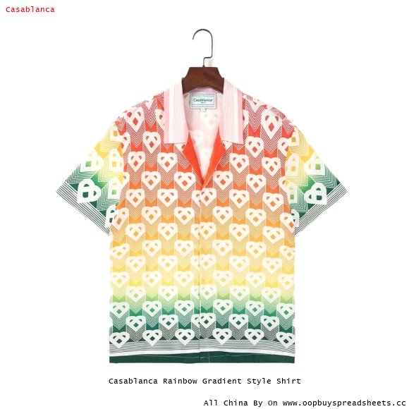Casablanca Rainbow Gradient Style Shirt