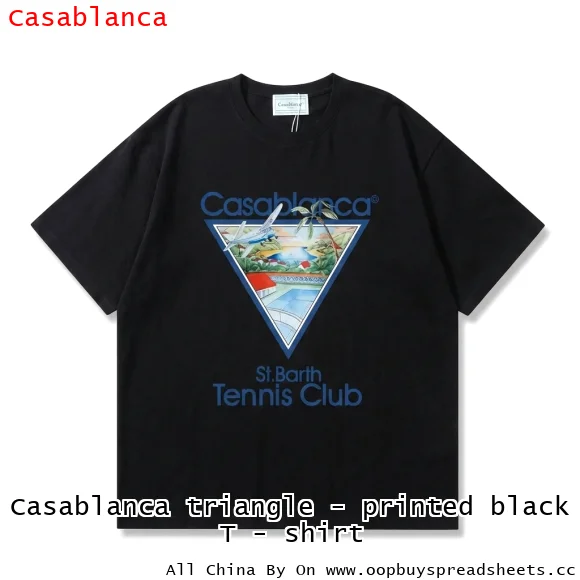 Casablanca triangle - printed black T - shirt