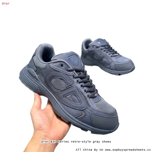 Dior B30 series retro-style gray shoes