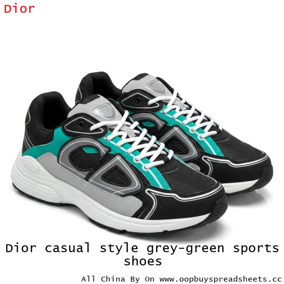 Dior casual style grey-green sports shoes