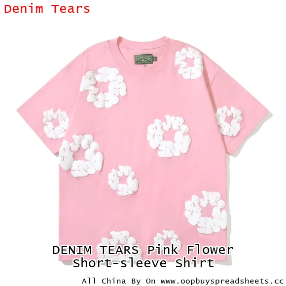DENIM TEARS Pink Flower Short-sleeve Shirt