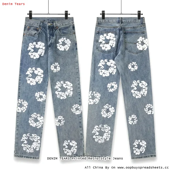 DENIM TEARS Printed Retro-Style Jeans