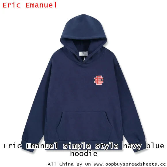 Eric Emanuel simple style navy blue hoodie
