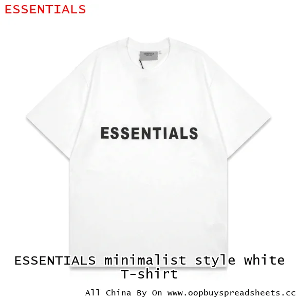 ESSENTIALS minimalist style white T-shirt