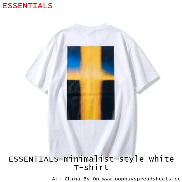 ESSENTIALS minimalist style white T-shirt