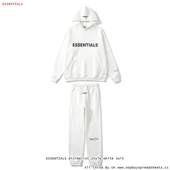 ESSENTIALS minimalist style white suit