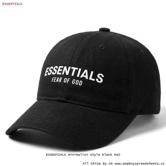 ESSENTIALS minimalist style black hat