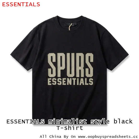 ESSENTIALS minimalist style black T-shirt