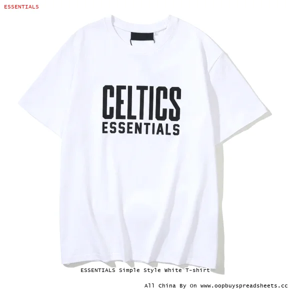 ESSENTIALS Simple Style White T-shirt