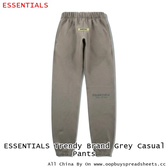 ESSENTIALS Trendy Brand Grey Casual Pants