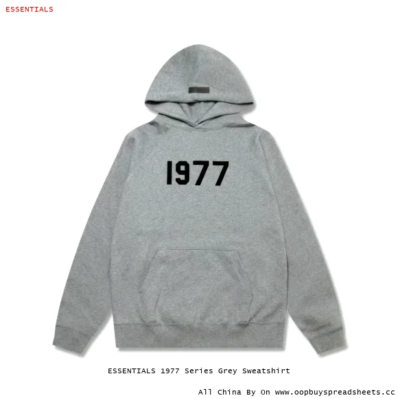 ESSENTIALS 1977 Series Grey Sweatshirt