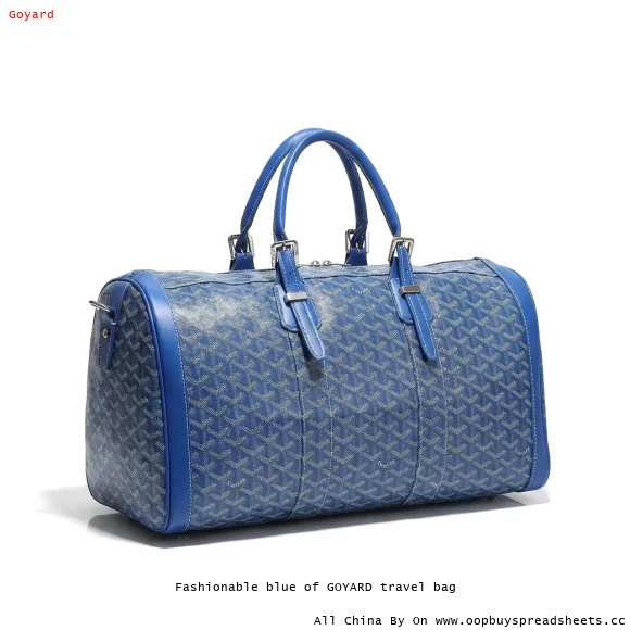 Fashionable blue of GOYARD travel bag
