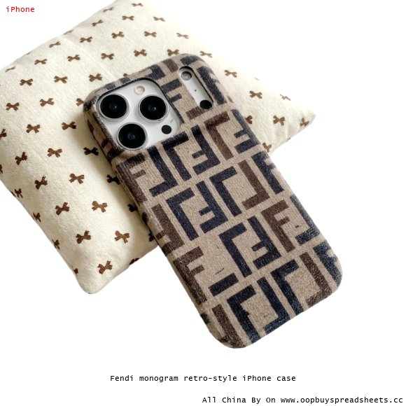 Fendi monogram retro-style iPhone case