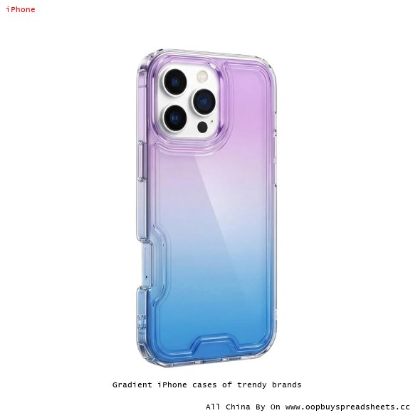 Gradient iPhone cases of trendy brands