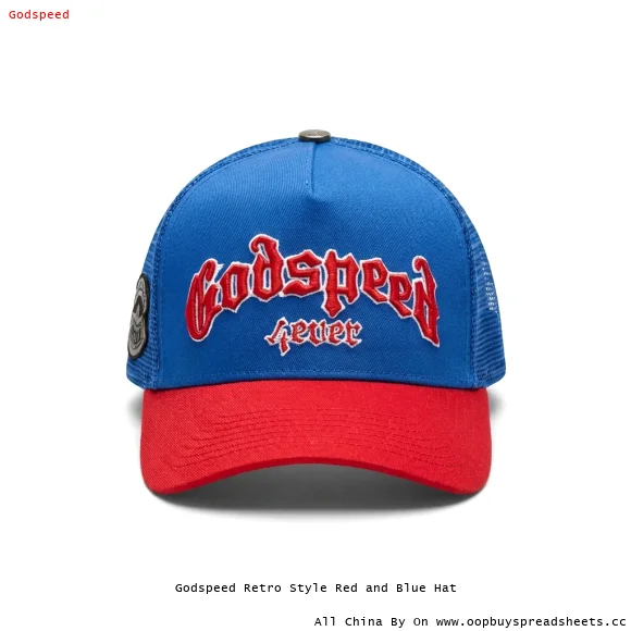 Godspeed Retro Style Red and Blue Hat