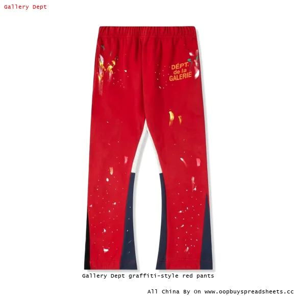 Gallery Dept graffiti-style red pants