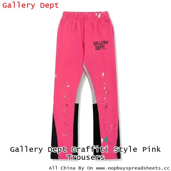 Gallery Dept Graffiti Style Pink Trousers