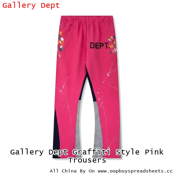 Gallery Dept Graffiti Style Pink Trousers