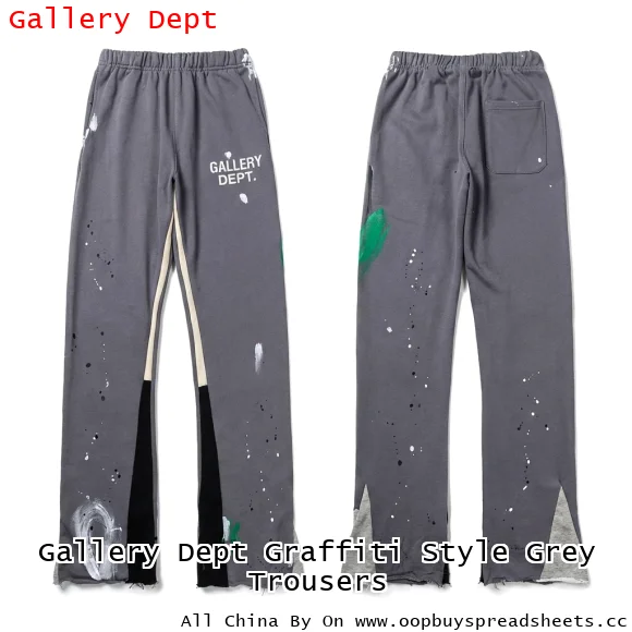 Gallery Dept Graffiti Style Grey Trousers