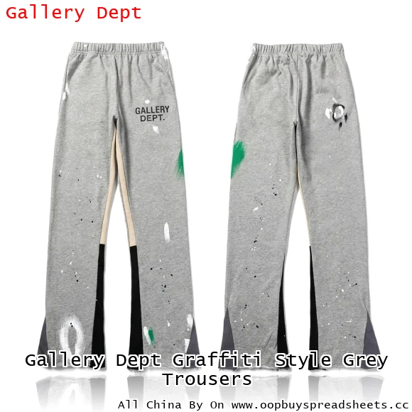 Gallery Dept Graffiti Style Grey Trousers