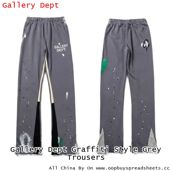 Gallery Dept Graffiti Style Grey Trousers