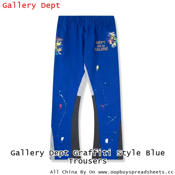 Gallery Dept Graffiti Style Blue Trousers