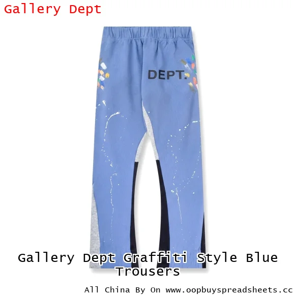 Gallery Dept Graffiti Style Blue Trousers