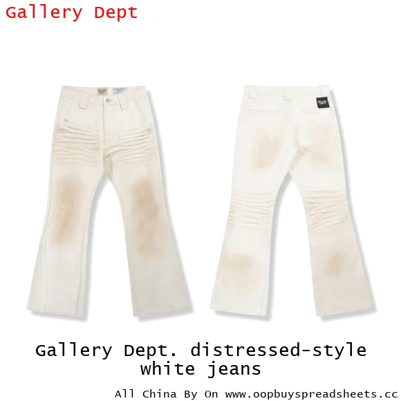 Gallery Dept. distressed-style white jeans