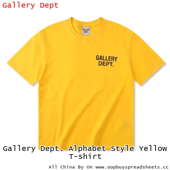 Gallery Dept. Alphabet Style Yellow T-shirt