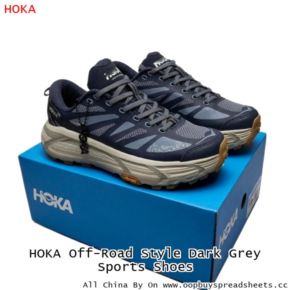 HOKA Off-Road Style Dark Grey Sports Shoes