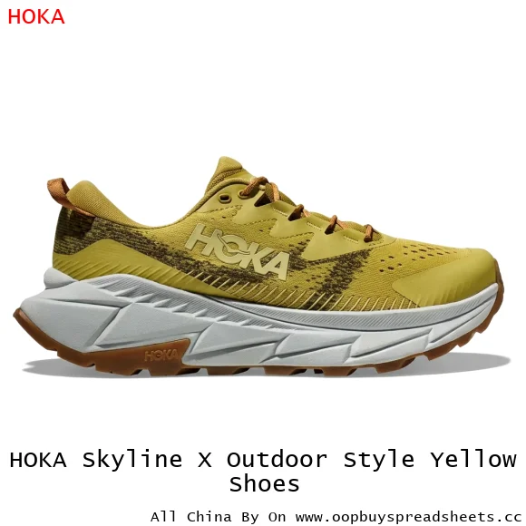 HOKA Skyline X Outdoor Style Yellow Shoes