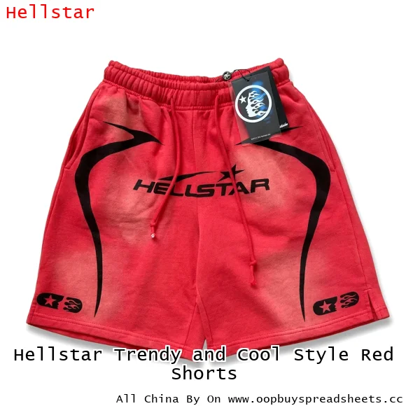 Hellstar Trendy and Cool Style Red Shorts