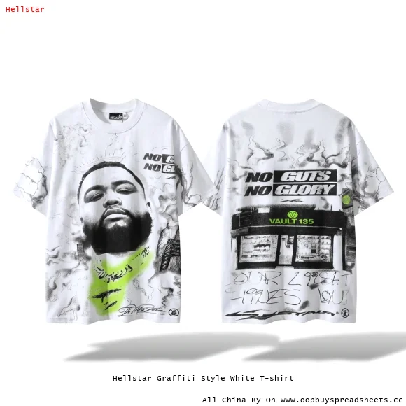 Hellstar Graffiti Style White T-shirt